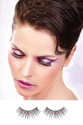 Black-Red-White Rhinestone Eyelashes - BE483 by Baci Lingerie